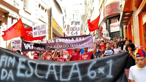 Manifestação “Vida Além do Trabalho (VAT)” defende o fim da jornada de trabalho 6x1 | Crédito: VAT - Reprodução por Brasil de Fato