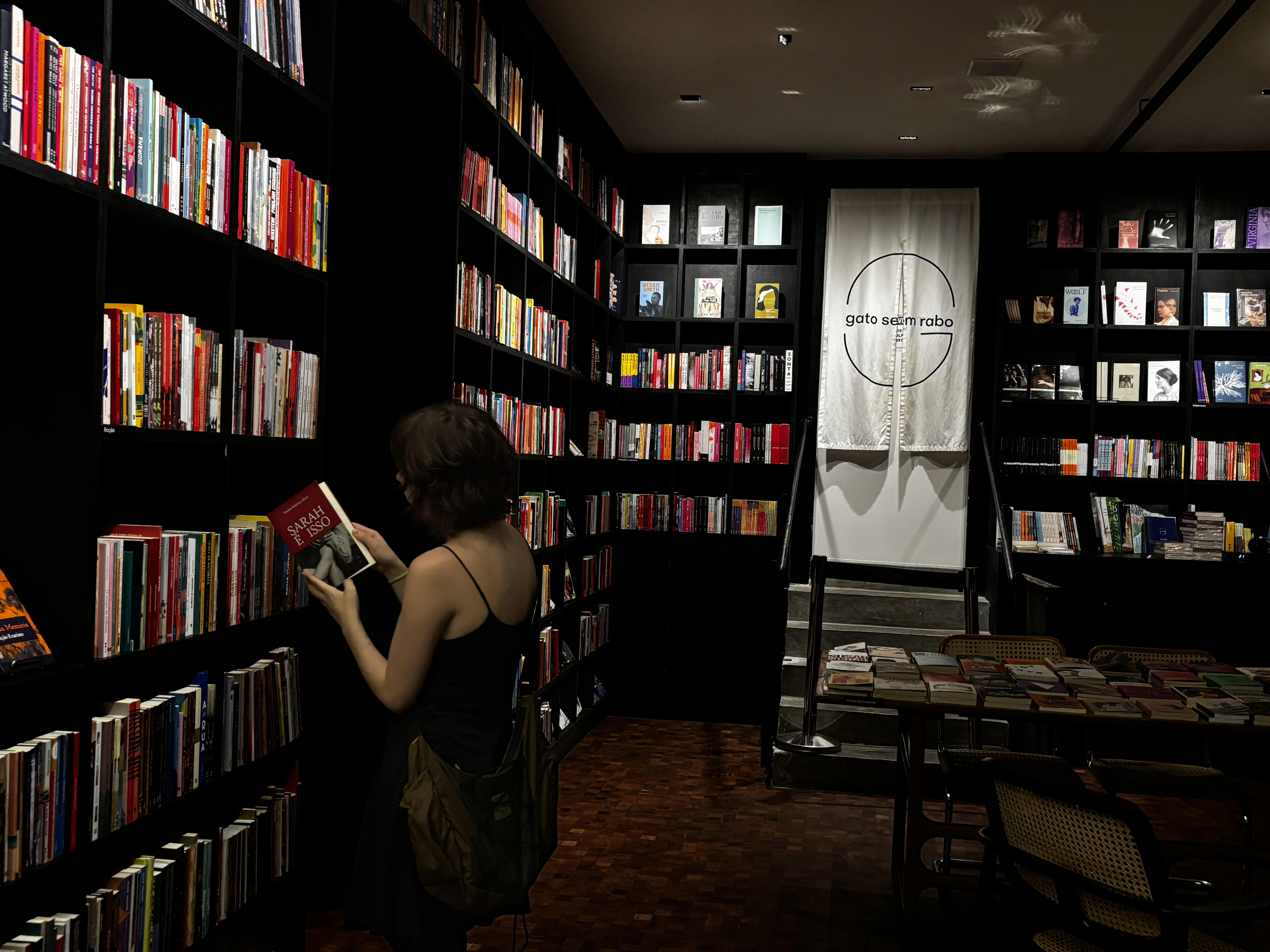 Livraria Gato Sem Rabo, no Centro de São Paulo.  Por Sofia Morelli 