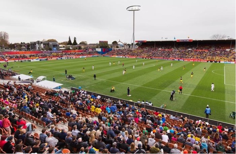 Estádio Waikato, na cidade de Hamilton, Nova Zelândia. Imagem: Divulgação/FIFA.