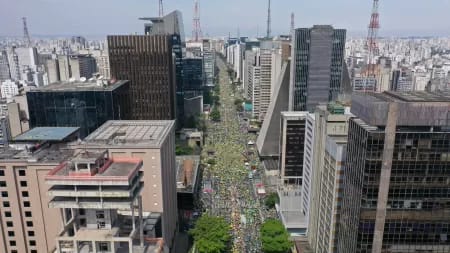 Ato Pró-Bolsonaro na Avenida Paulista. Imagem: Entre Nuvens/UOL
