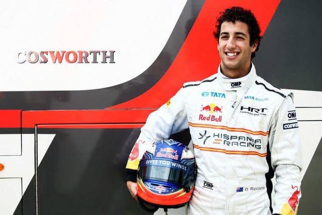 Daniel Ricciardo no seu primeiro ano na Fórmula 1. – Foto: Divulgação/F1