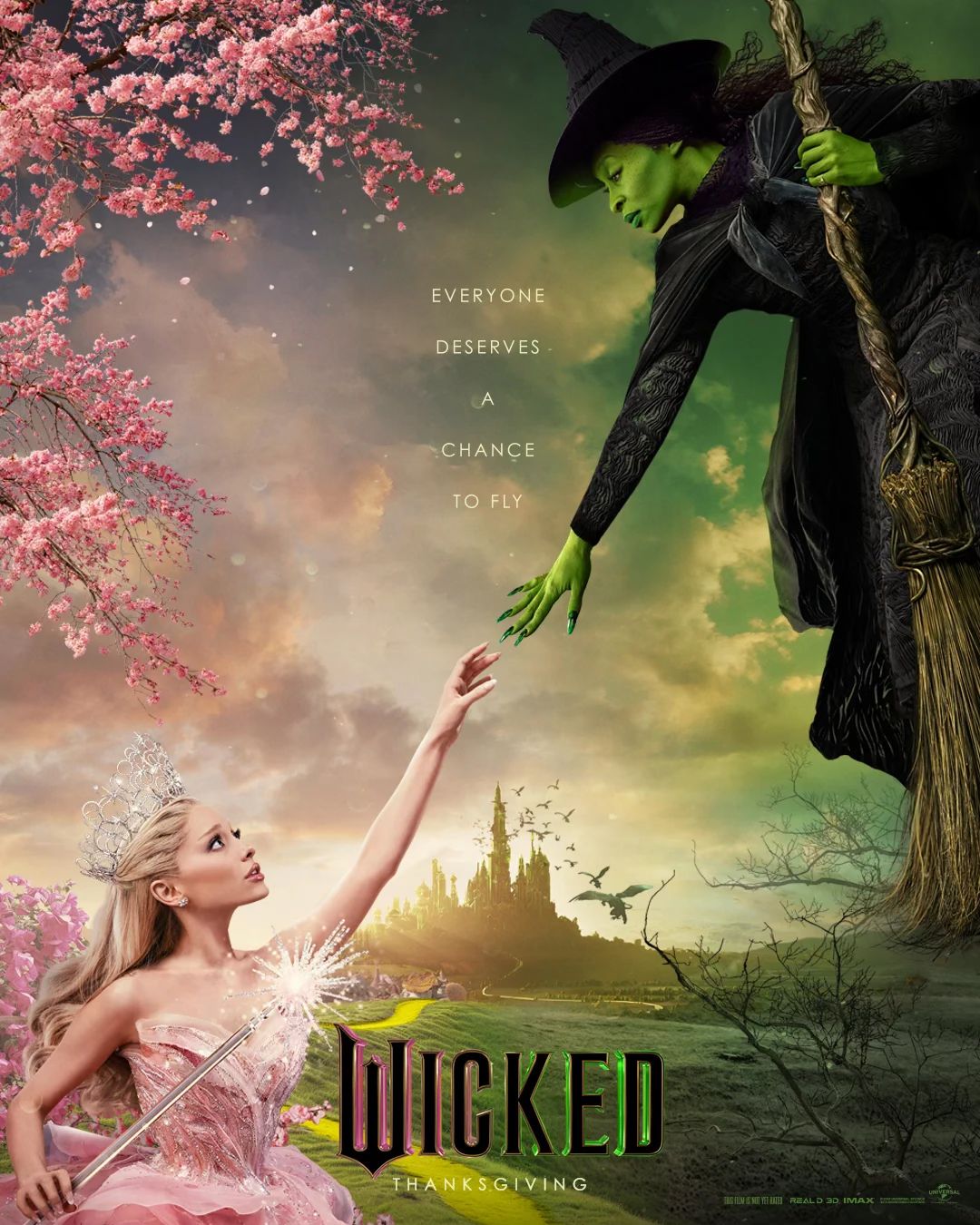 Poster de “Wicked” que estreia este mês. Foto: Divulgação/Marc Platt Productions